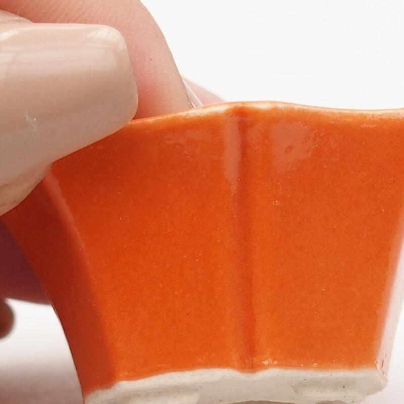 Mini-Bonsaischale 3,5 x 3,5 x 2 cm, orange