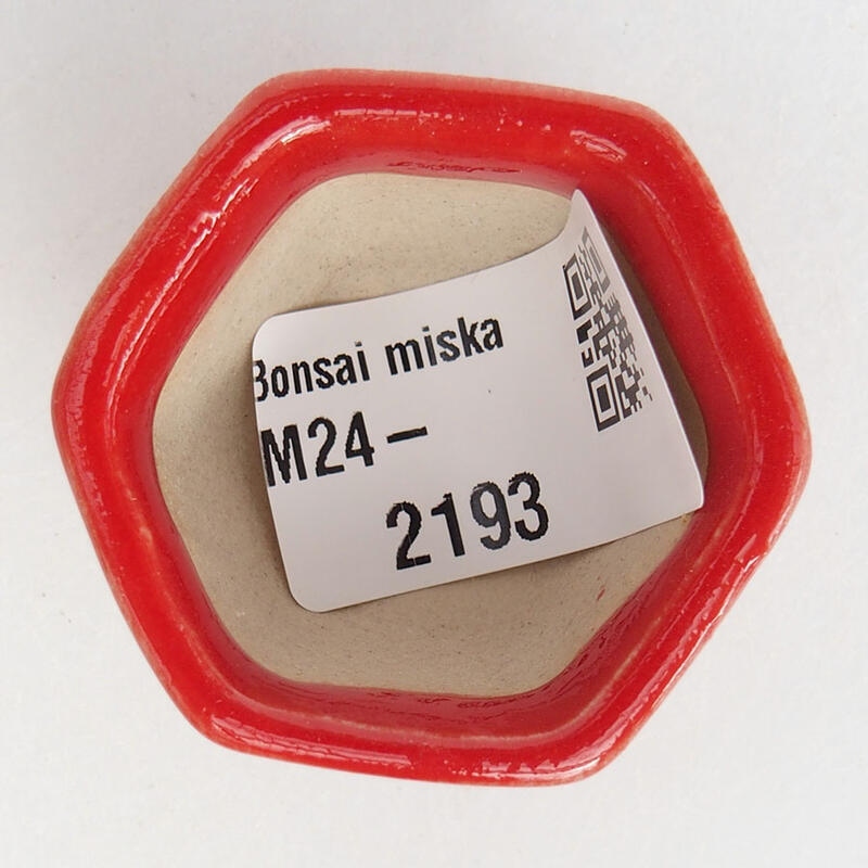 Mini-Bonsaischale 3,5 x 3,5 x 3 cm, Farbe rot