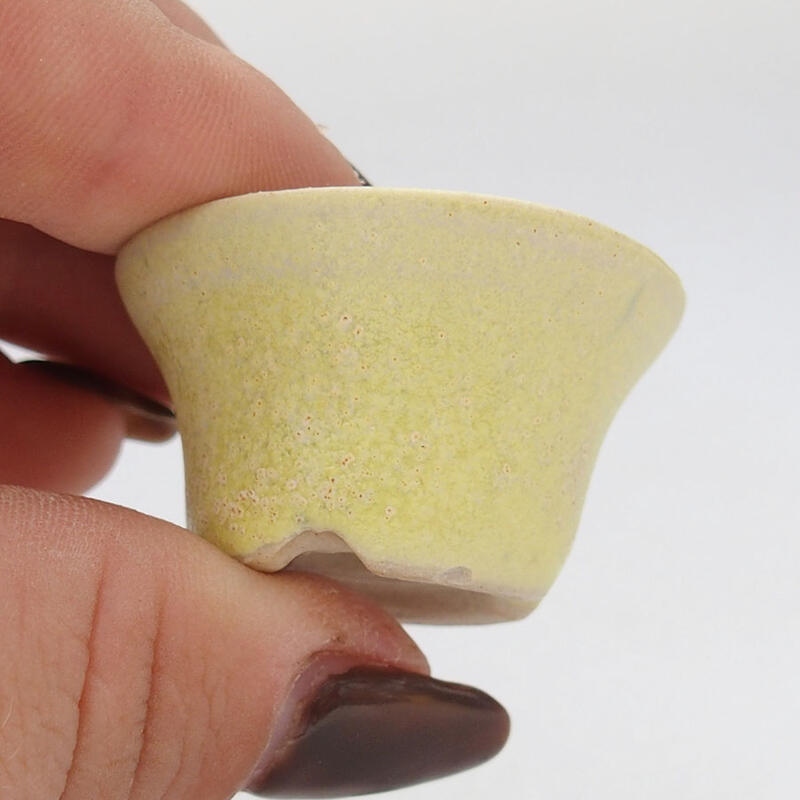Mini-Bonsaischale 3 x 3 x 2 cm, gelb