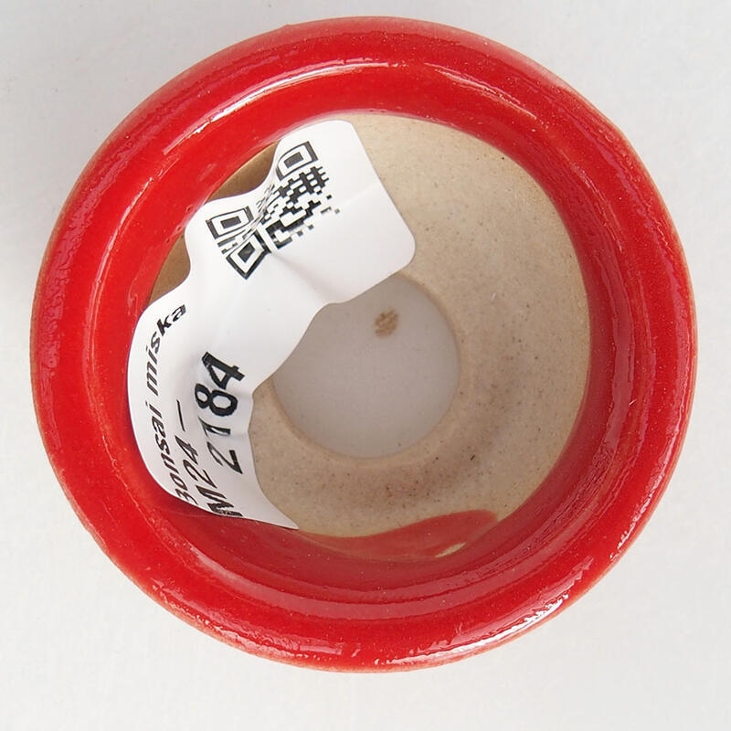 Mini-Bonsaischale 4,5 x 4,5 x 2,5 cm, Farbe rot