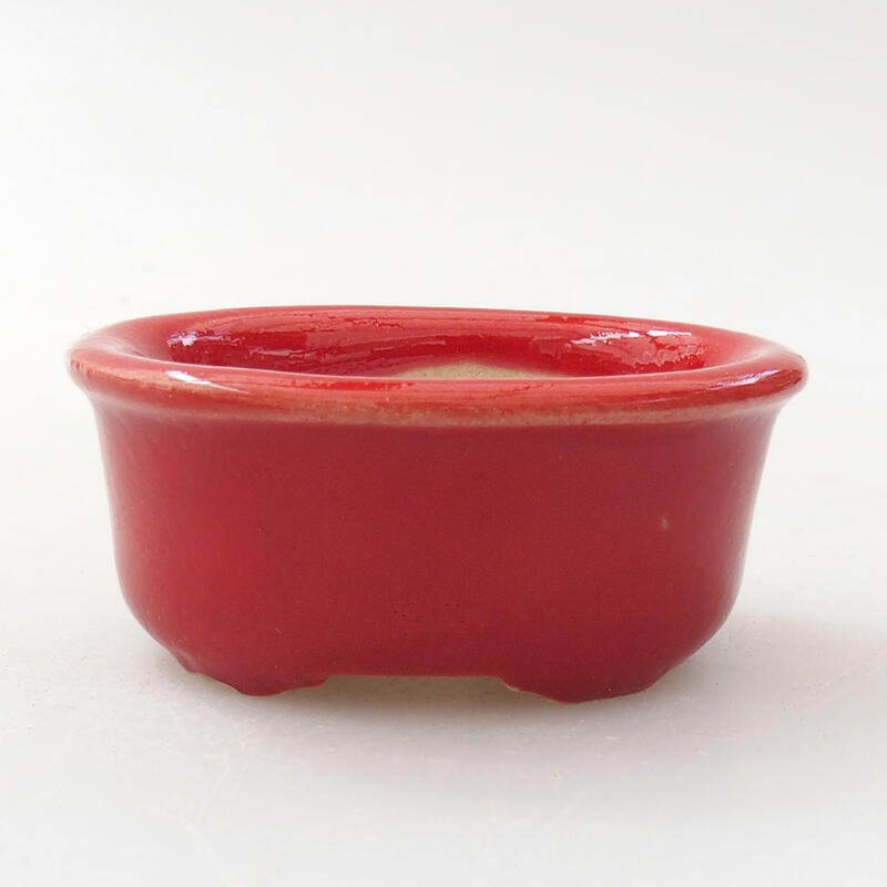 Mini-Bonsaischale 4,5 x 4 x 2 cm, Farbe rot
