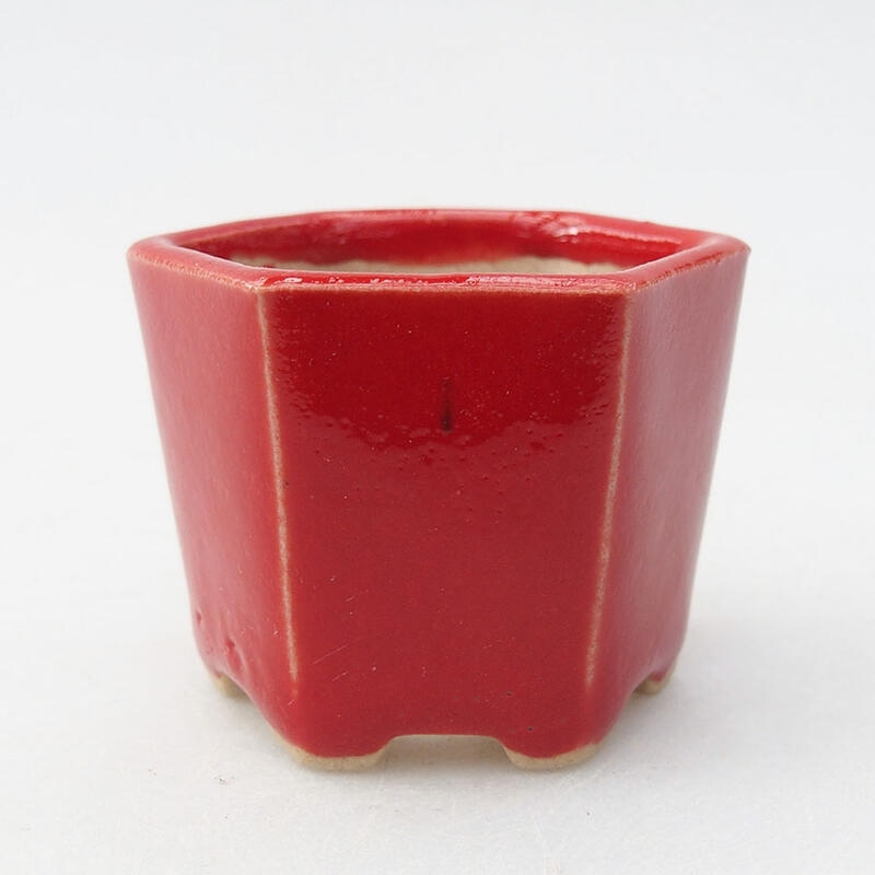 Mini-Bonsaischale 4,5 x 4 x 3,5 cm, Farbe rot