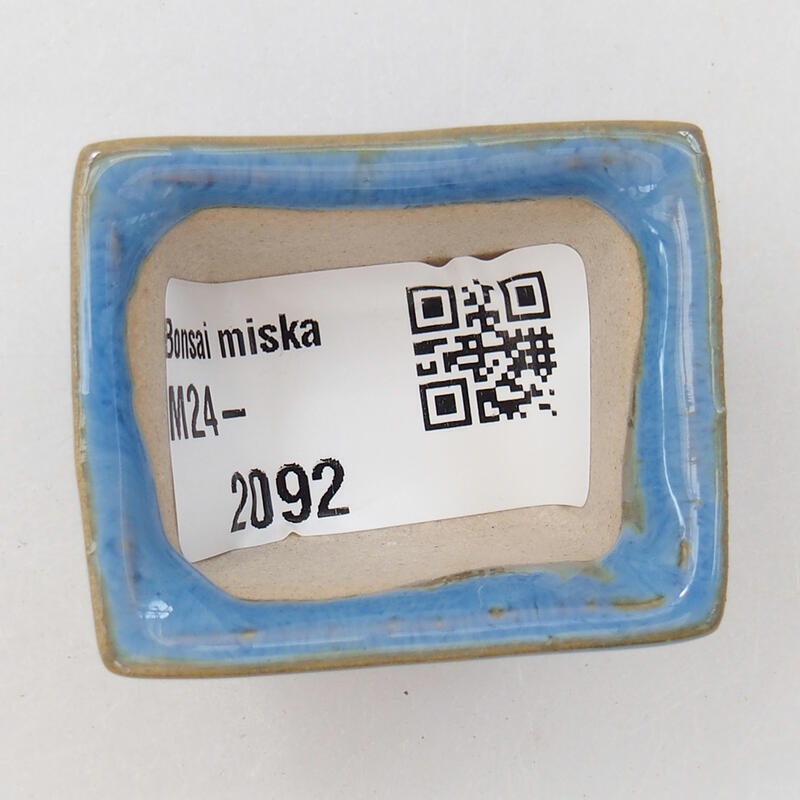 Mini-Bonsaischale 4 x 3,5 x 2,5 cm, Farbe blau
