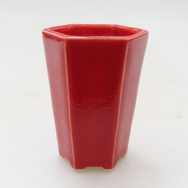 Mini-Bonsaischale 4 x 3,5 x 6 cm, Farbe rot