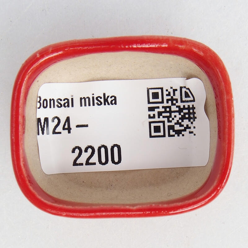 Mini-Bonsaischale 4 x 3 x 1,5 cm, Farbe rot