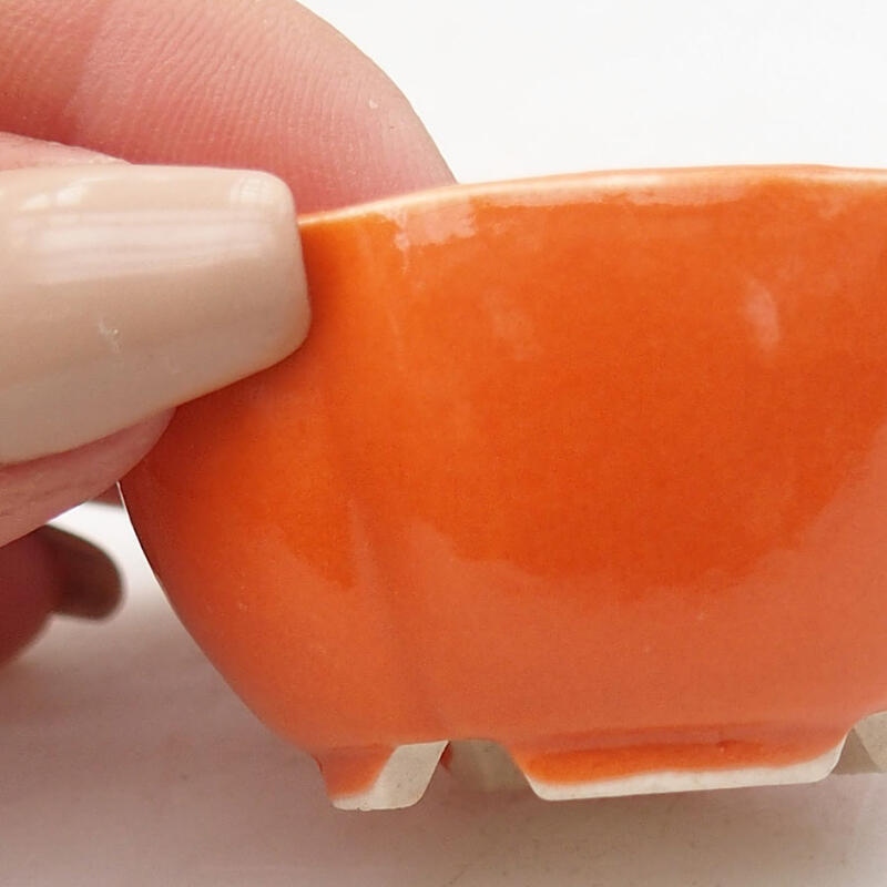 Mini-Bonsaischale 4 x 4 x 2,5 cm, orange