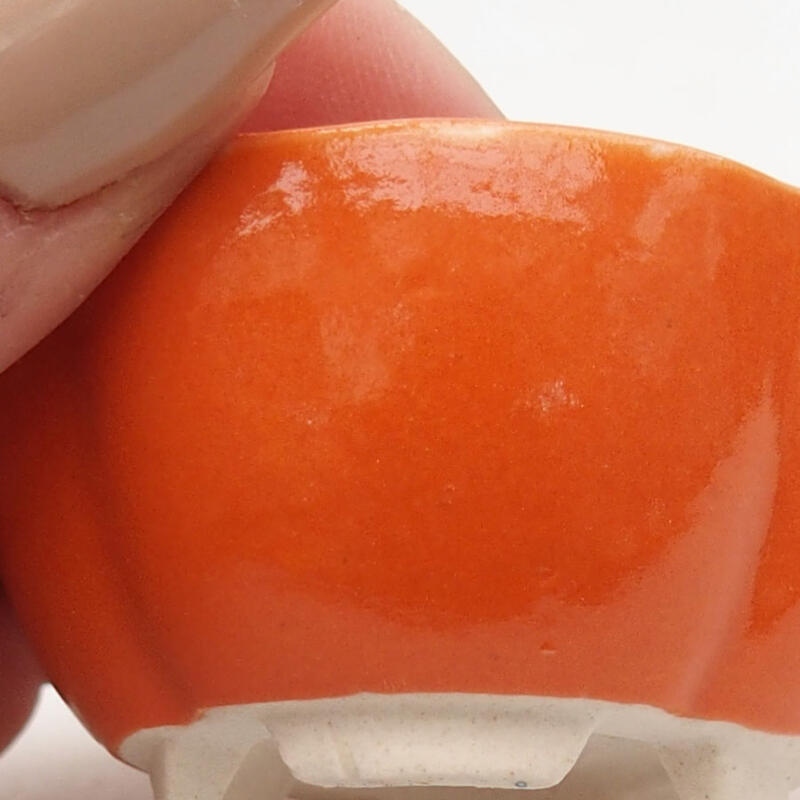 Mini-Bonsaischale 4 x 4 x 2,5 cm, orange