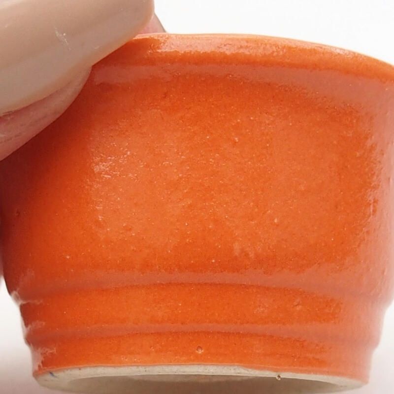 Mini-Bonsaischale 4 x 4 x 2,5 cm, orange