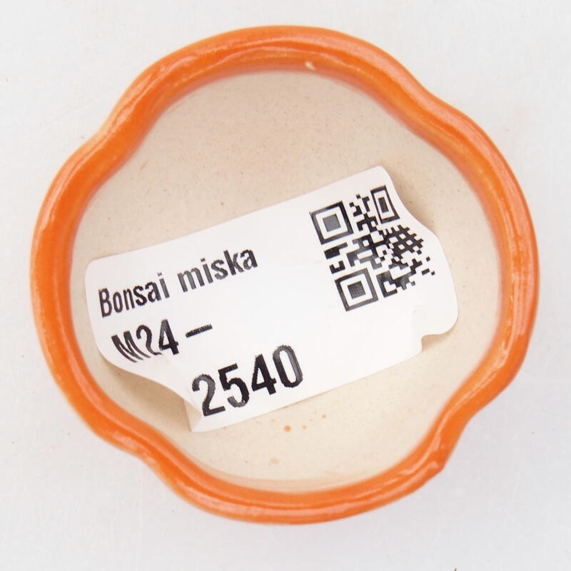 Mini-Bonsaischale 4 x 4 x 2,5 cm, orange