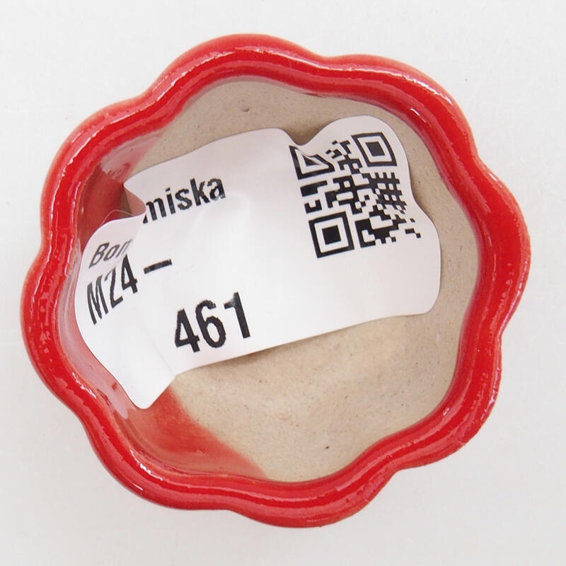 Mini-Bonsaischale 4 x 4 x 2 cm, Farbe rot