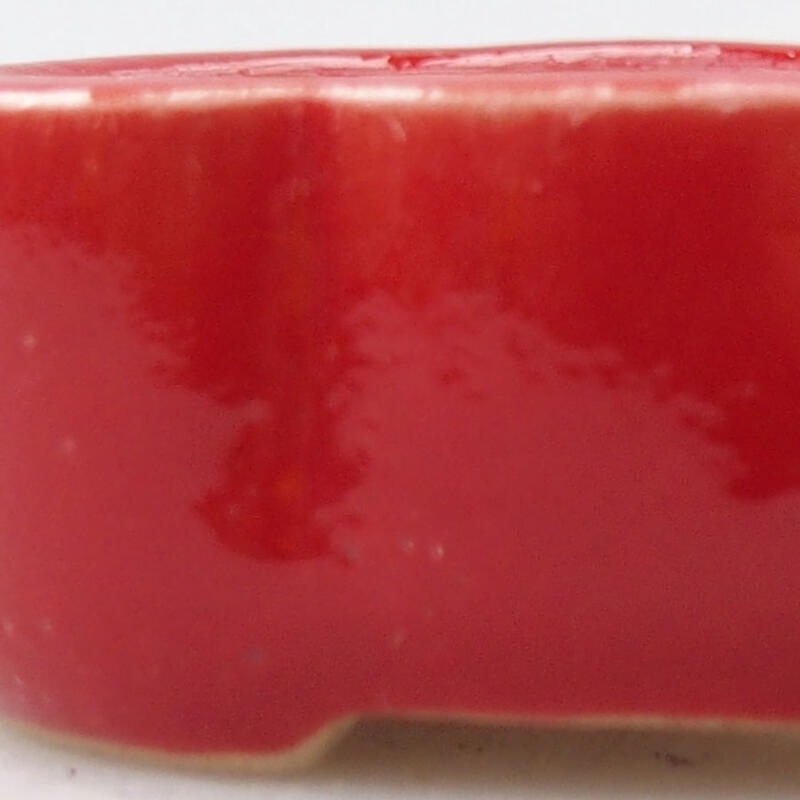 Mini-Bonsaischale 5,5 x 3 x 2 cm, Farbe rot