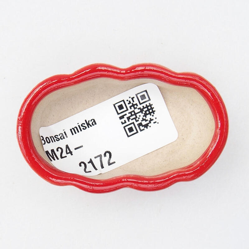 Mini-Bonsaischale 5,5 x 3 x 2 cm, Farbe rot