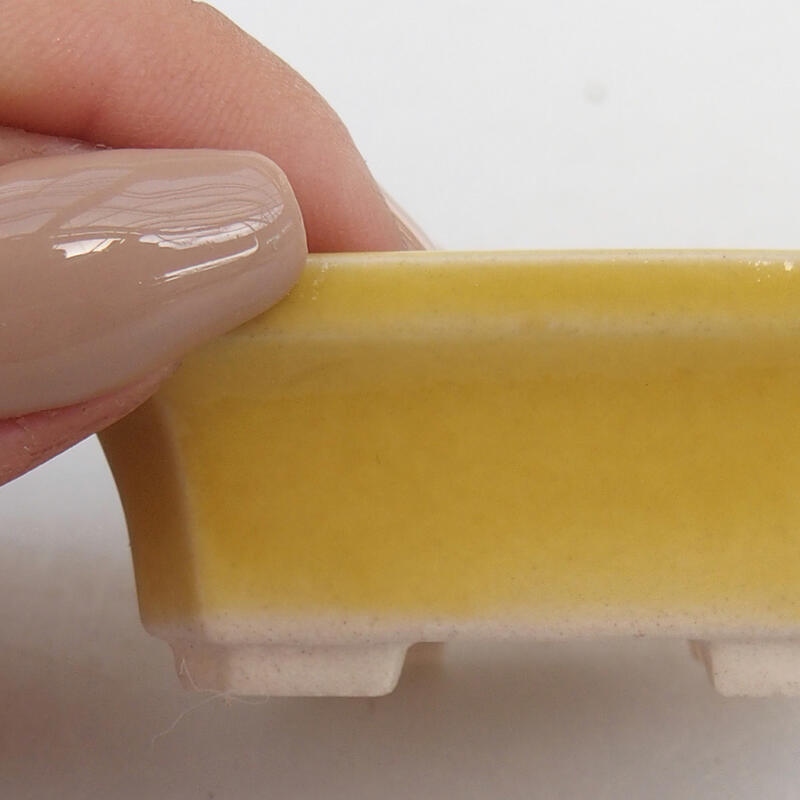 Mini-Bonsaischale 5,5 x 4,5 x 2 cm, gelb