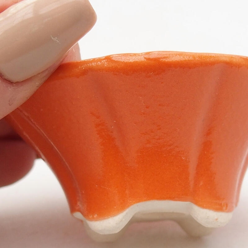 Mini-Bonsaischale 5,5 x 5,5 x 2,5 cm, orange