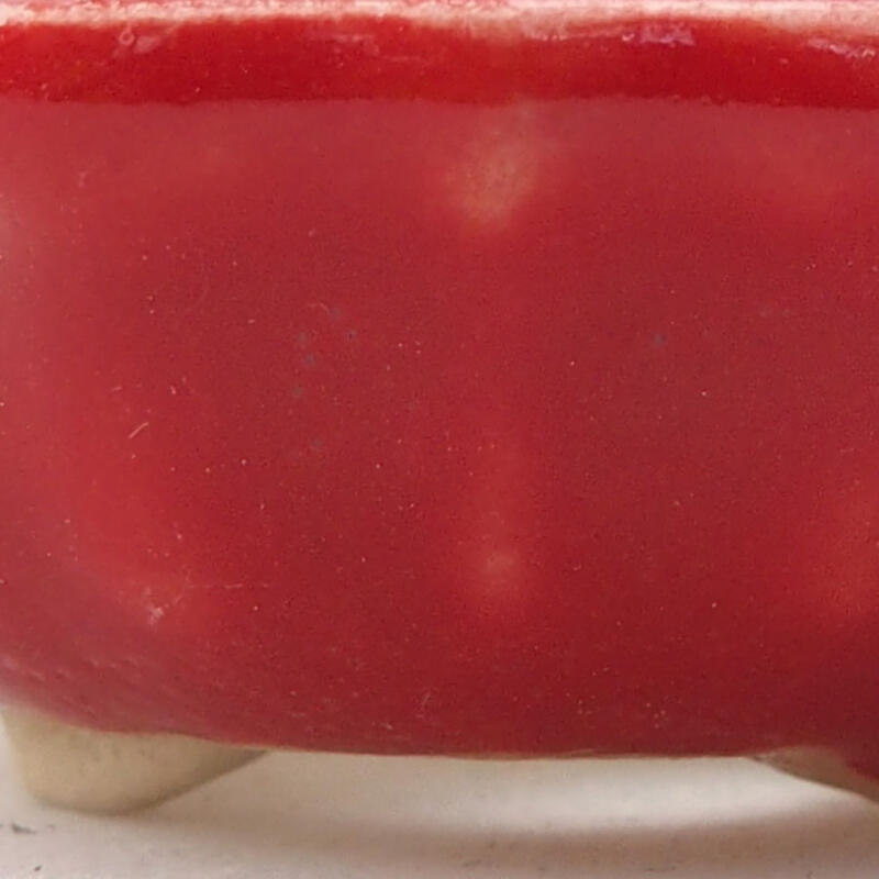 Mini-Bonsaischale 5,5 x 5,5 x 2 cm, Farbe rot