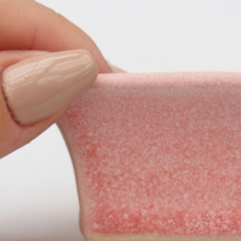 Mini-Bonsaischale 5,5 x 5,5 x 3,5 cm, rosa