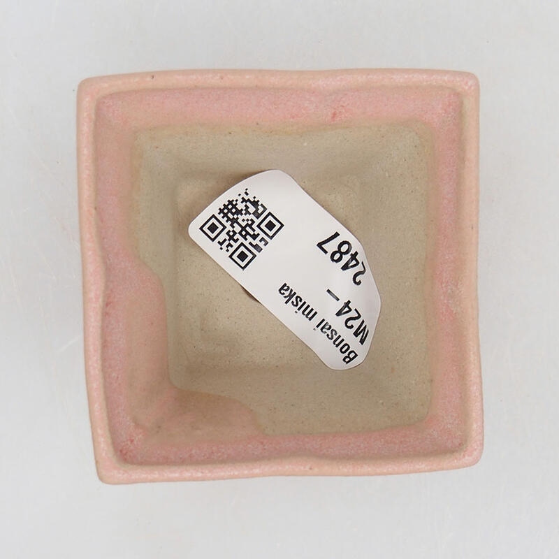 Mini-Bonsaischale 5,5 x 5,5 x 3,5 cm, rosa