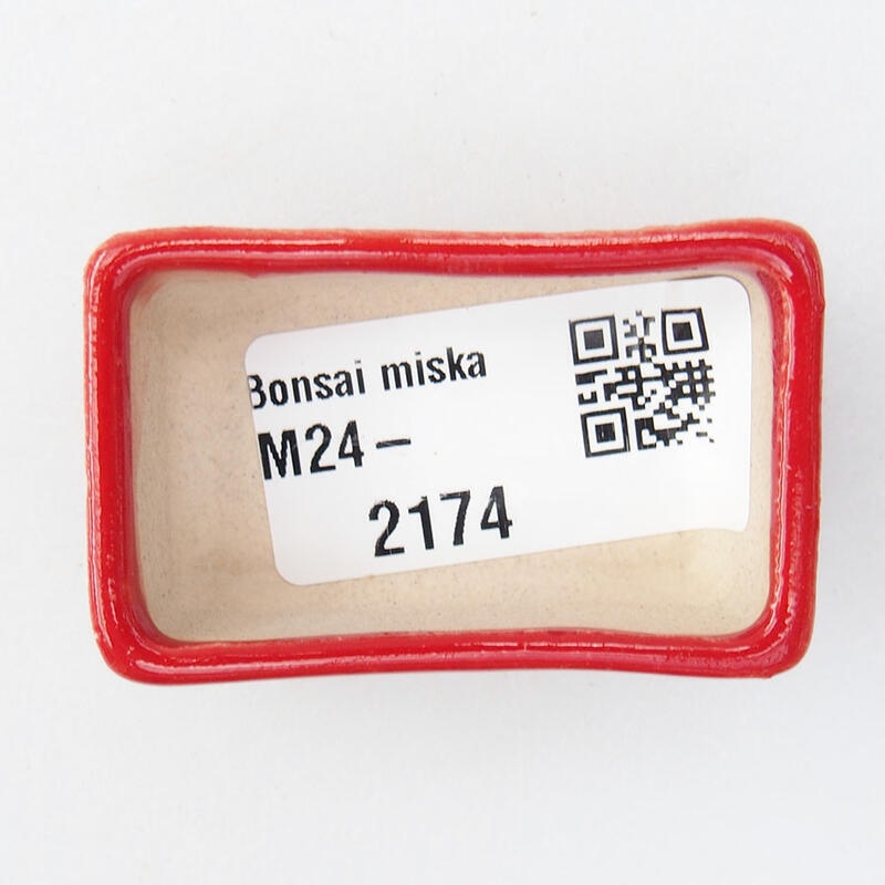 Mini-Bonsaischale 5 x 3 x 1,5 cm, Farbe rot