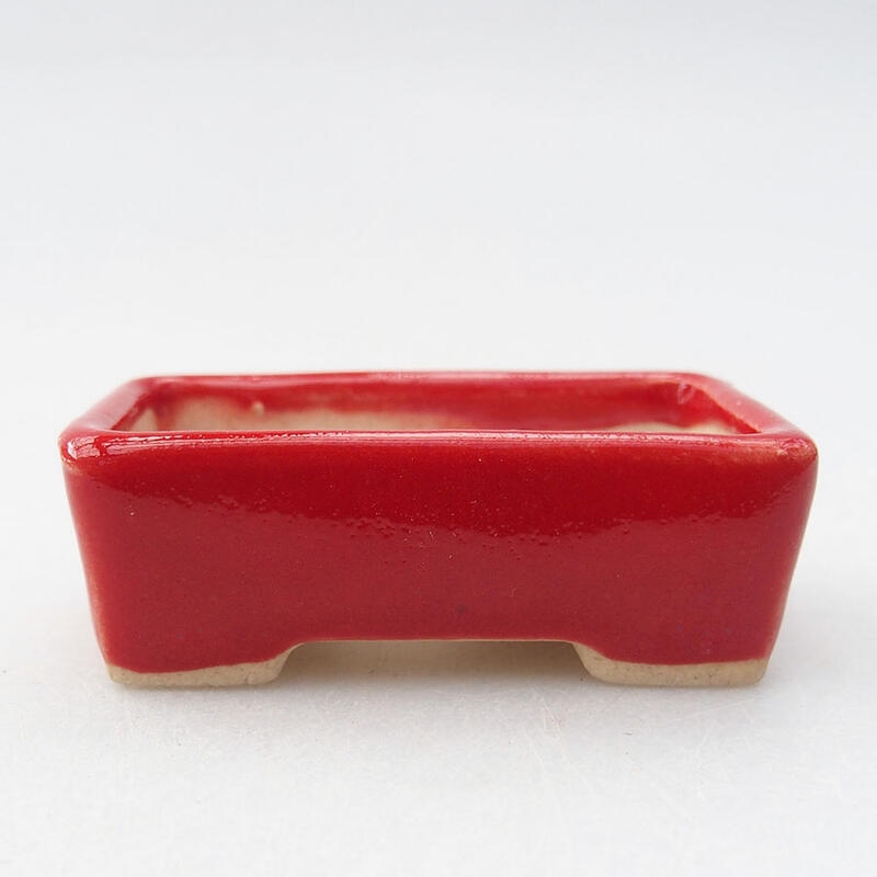 Mini-Bonsaischale 5 x 3 x 1,5 cm, Farbe rot