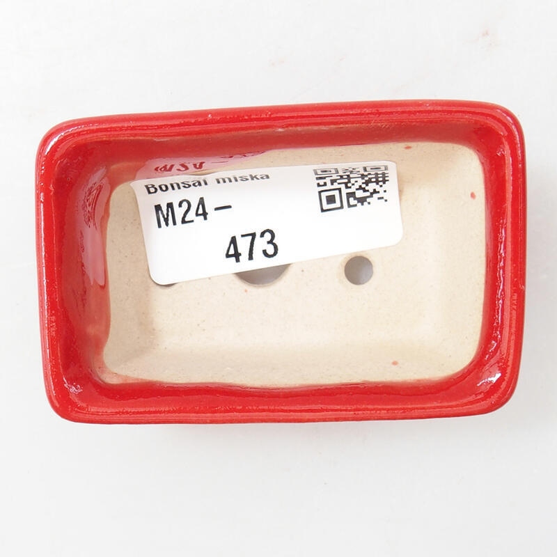 Mini-Bonsaischale 6,5 x 4 x 2,5 cm, Farbe rot
