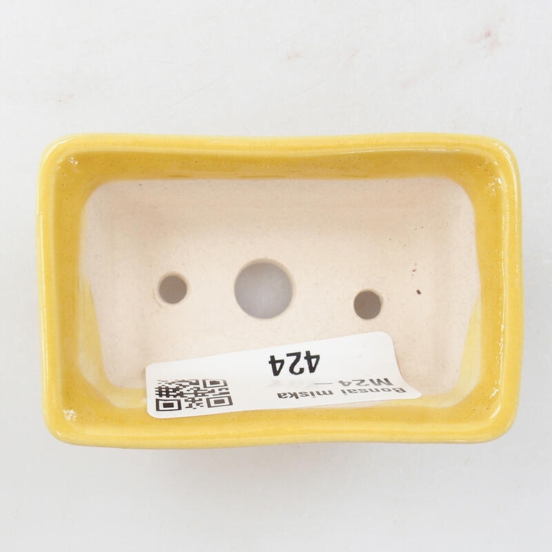 Mini-Bonsaischale 6,5 x 4 x 2,5 cm, gelb