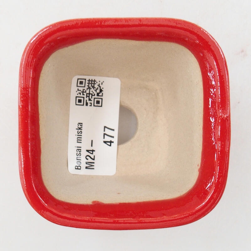 Mini-Bonsaischale 6,5 x 6,5 x 4,5 cm, Farbe rot