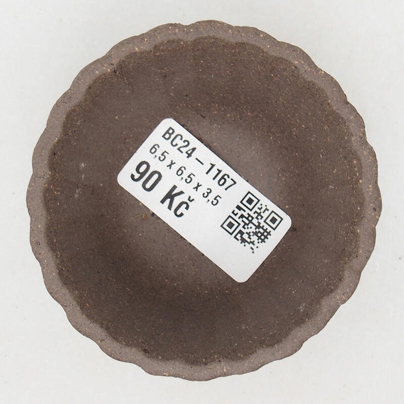 Mini-Bonsaischale 6,5 x 6,5 x 4 cm, Farbe bräunlich ocker