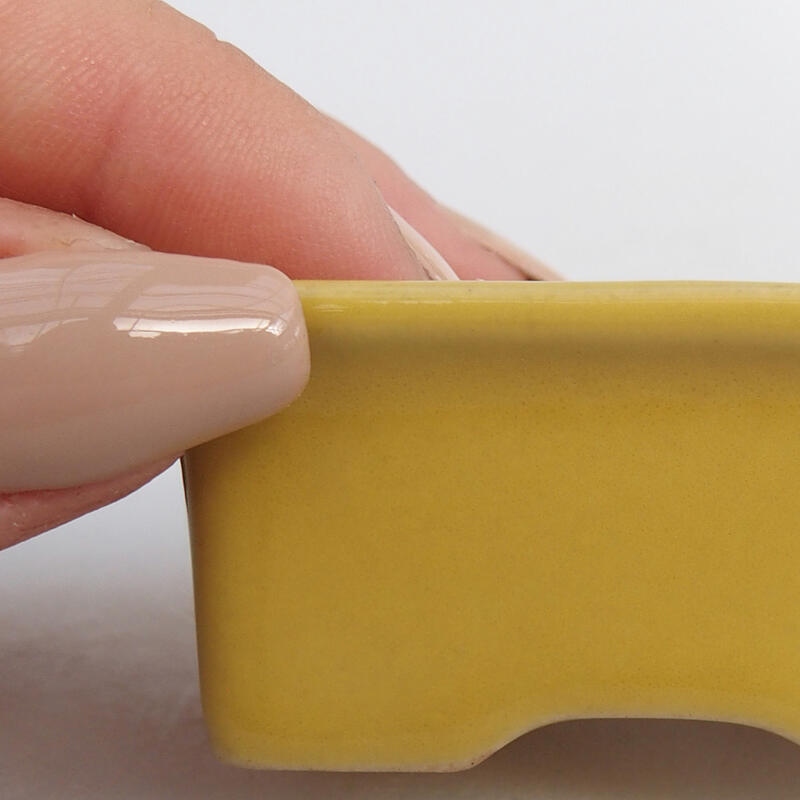Mini-Bonsaischale 6 x 4,5 x 2,5 cm, gelb
