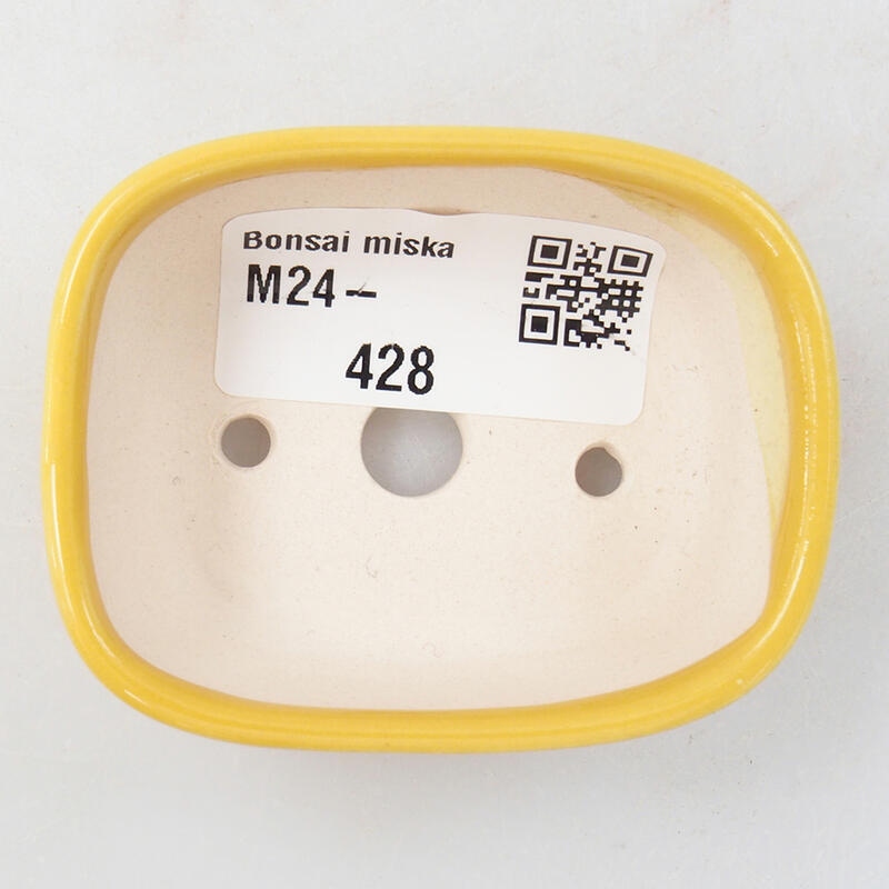 Mini-Bonsaischale 6 x 4,5 x 2,5 cm, gelb