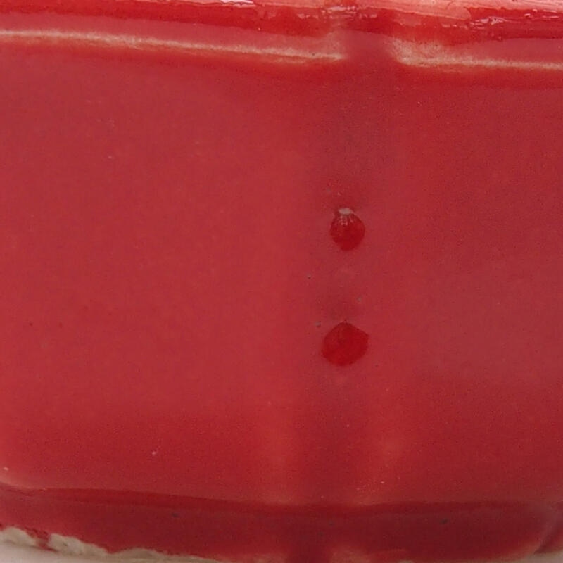 Mini-Bonsaischale 6 x 6 x 2,5 cm, Farbe rot