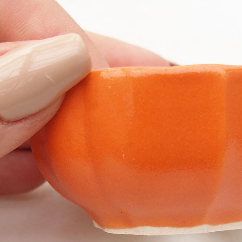 Mini-Bonsaischale 6 x 6 x 3 cm, orange