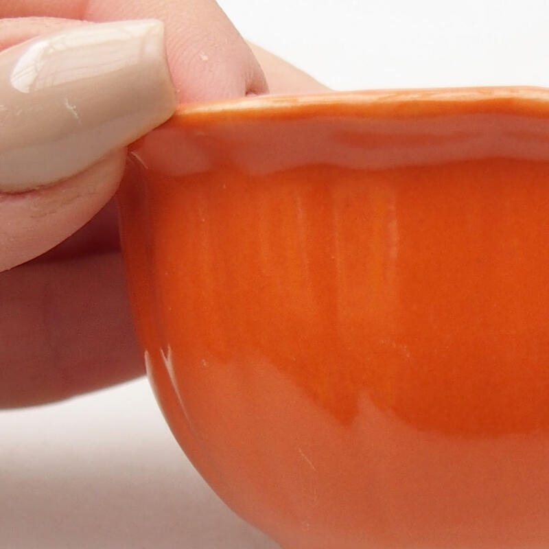 Mini-Bonsaischale 7 x 7 x 3,5 cm, orange
