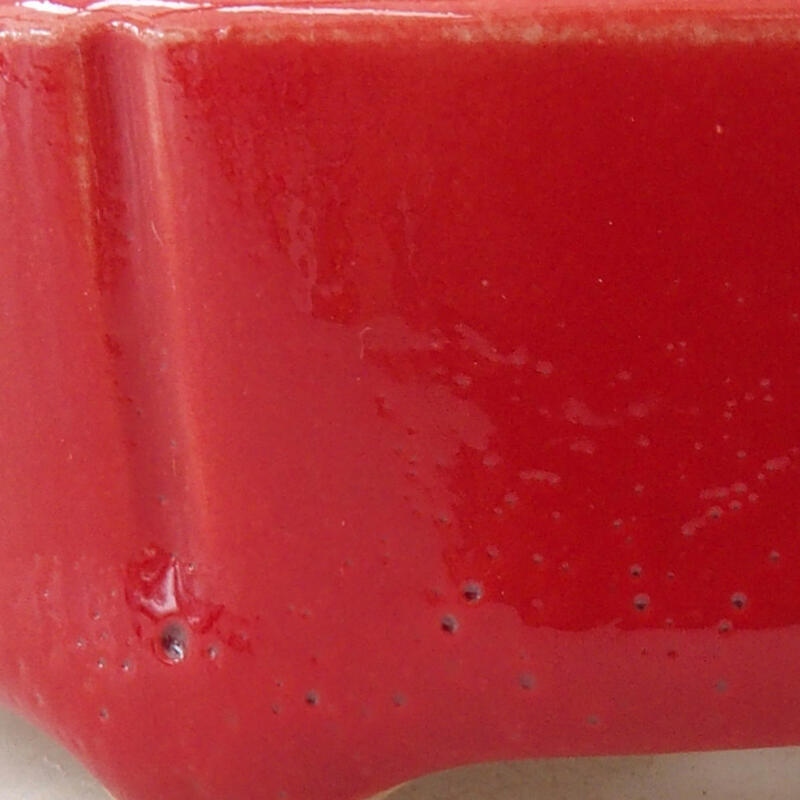 Mini-Bonsaischale 7 x 7 x 3 cm, Farbe rot