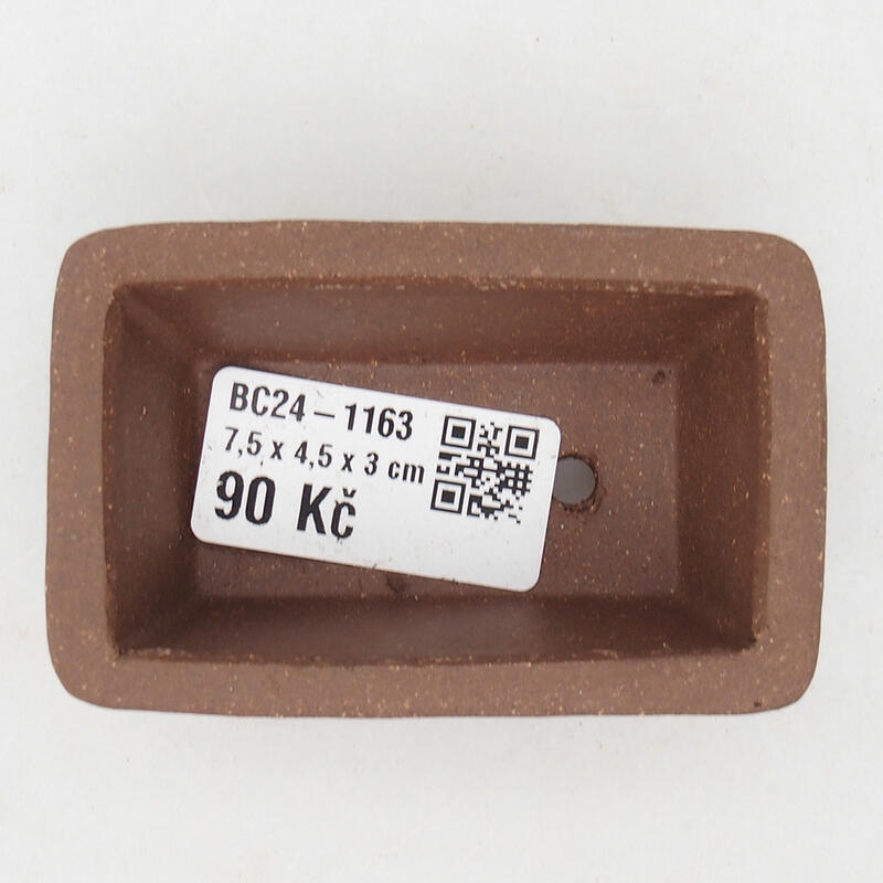 Mini-Bonsaischale 8,5 x 5,5 x 2,5 cm, braun
