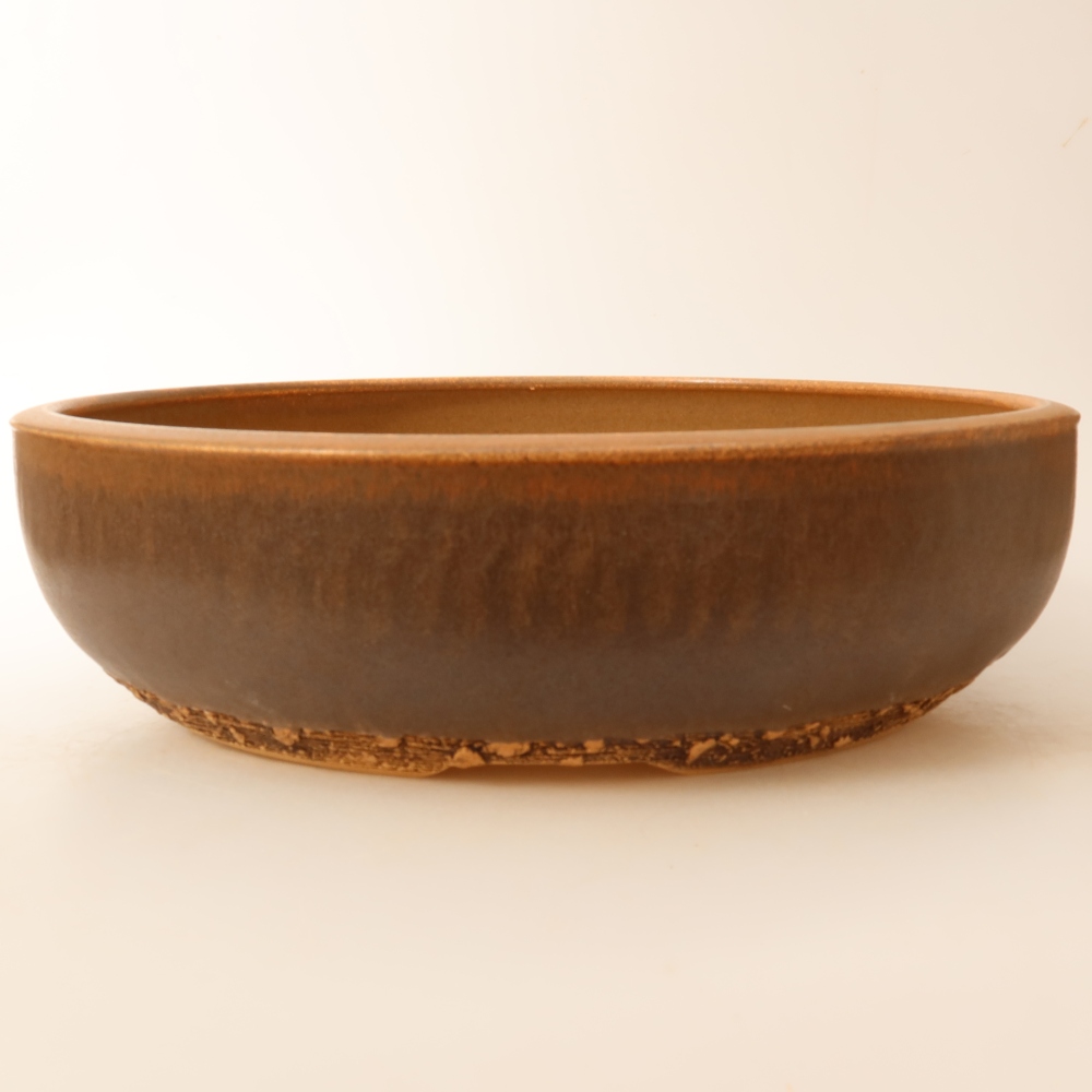 Keramik-Bonsai-Schale 32,5 x 32,5 x 8,5 cm, Farbe: braun – NUR PERSÖNLICHE ABHOLUNG oder Transport auf Palette