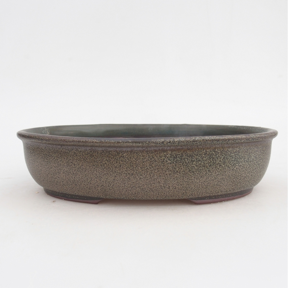 Bonsaischale aus Keramik 21,5 x 17 x 5 cm, grau