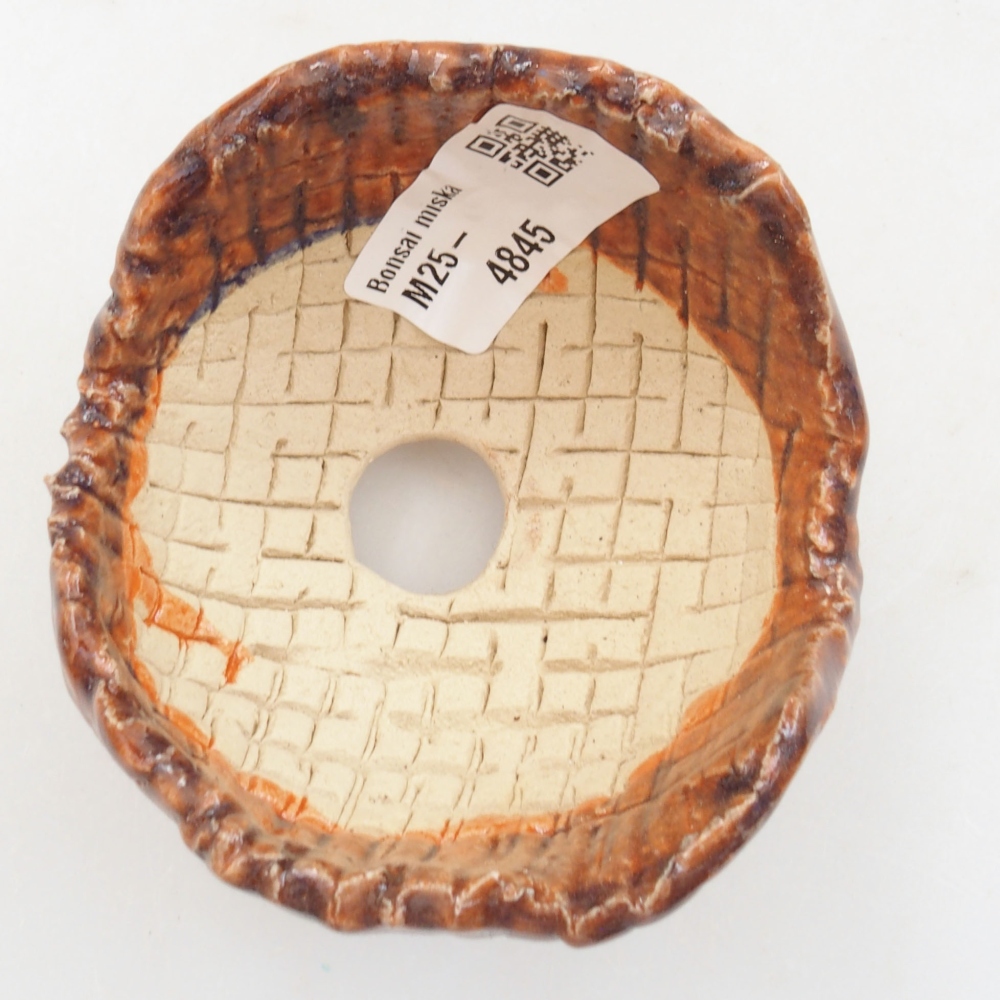 Keramikschale 7,5 x 7 x 6 cm , Farbe braun