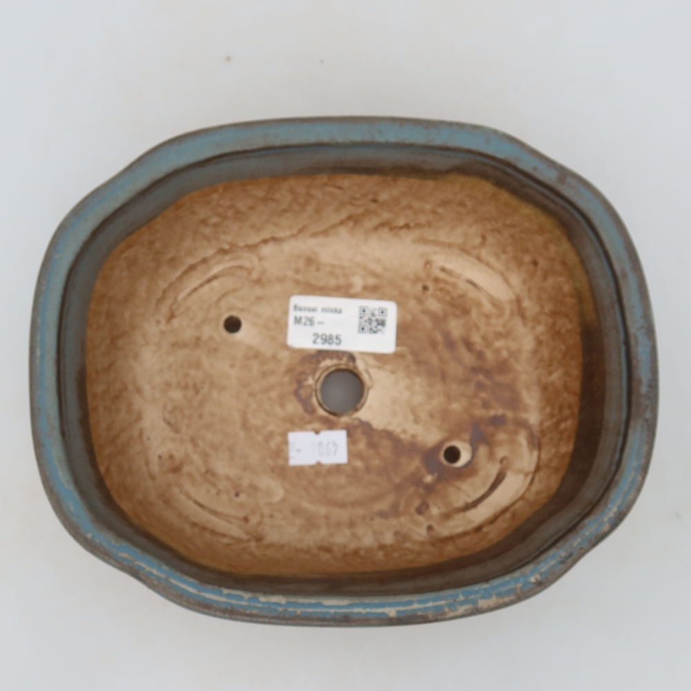 Keramik-Bonsai-Schale 20 x 16,5 x 7 cm, Farbe: Blau