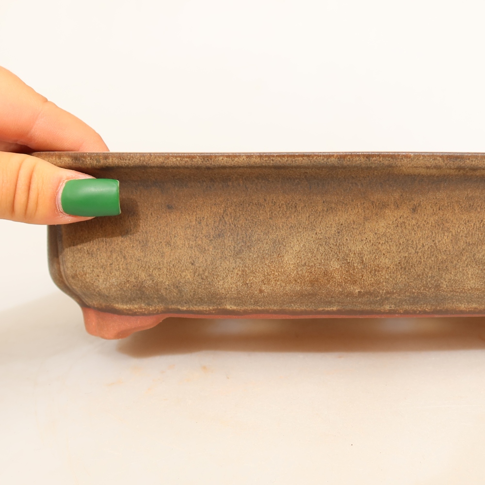 Keramikschale  24 x 17 x 6 cm, Farbe: braun