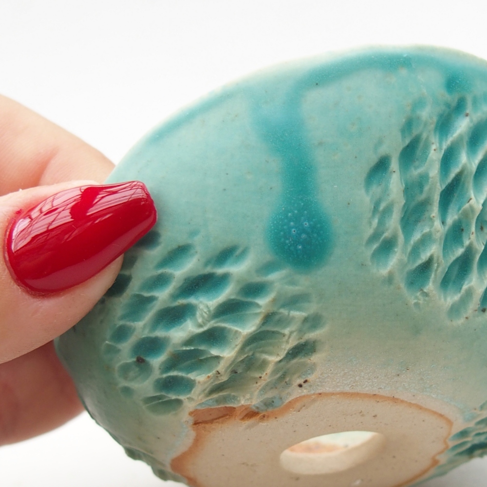 Keramikschale 8,5 x 8 x 4,5 cm , Farbe blau