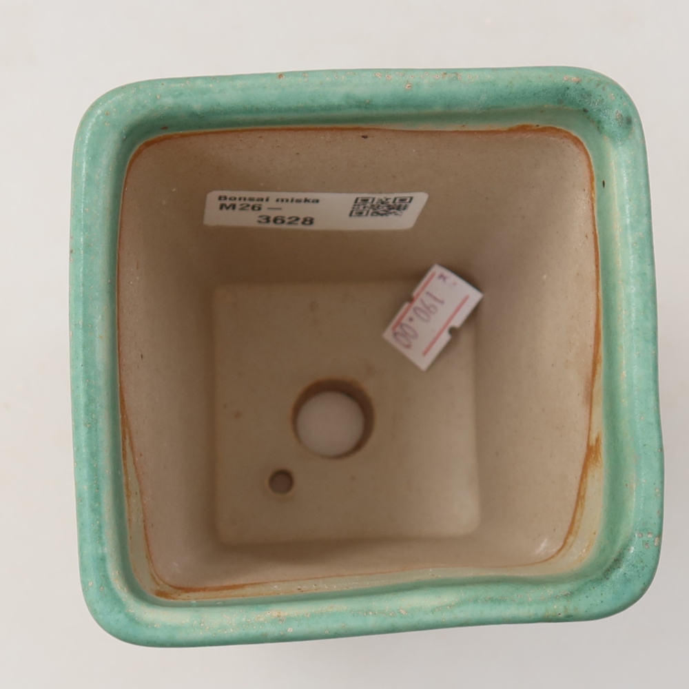 Bonsaischale aus Keramik 8,5 x 8,5 x 11 cm, grün