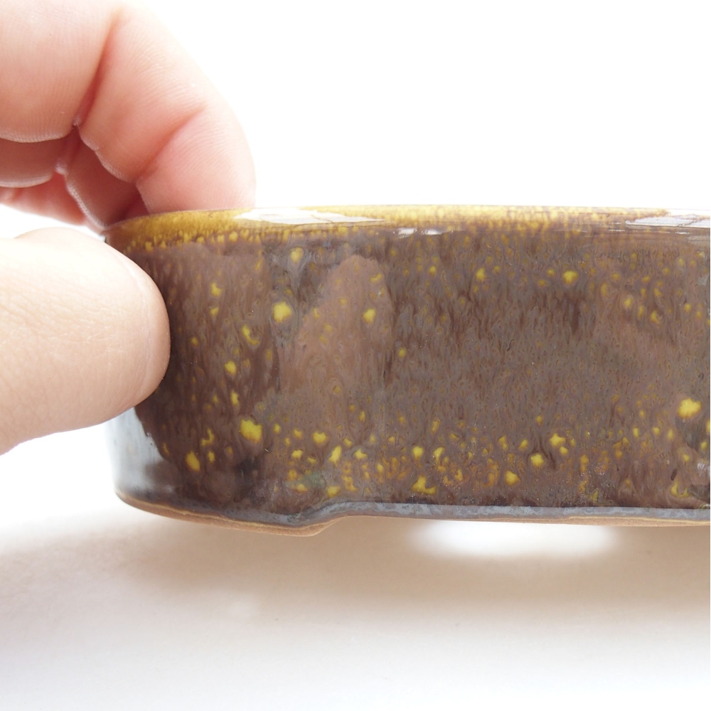 Bonsaischale aus Keramik 15,5 x 12 x 6 cm, Farbe blau