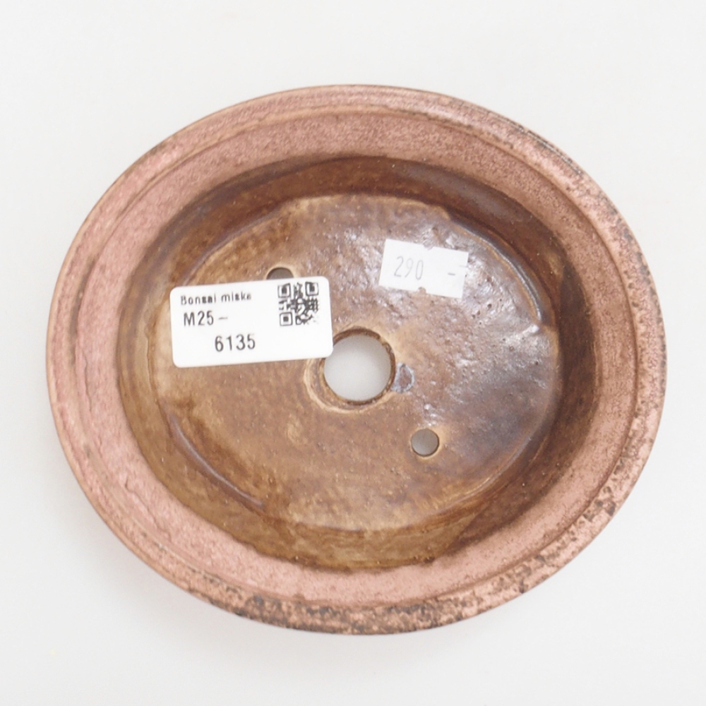 Bonsaischale aus Keramik 10 x 8,5 x 4 cm, braun