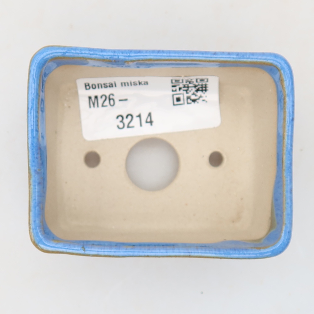 Keramik-Bonsai-Schale, 6,5 x 5 x 3,5 cm, Farbe: Blau