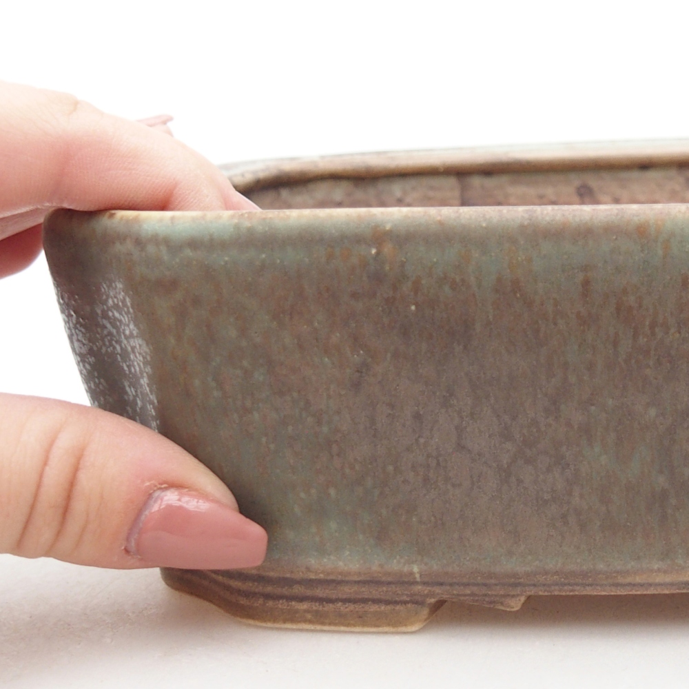 Bonsaischale aus Keramik 21 x 18 x 6 cm, grün