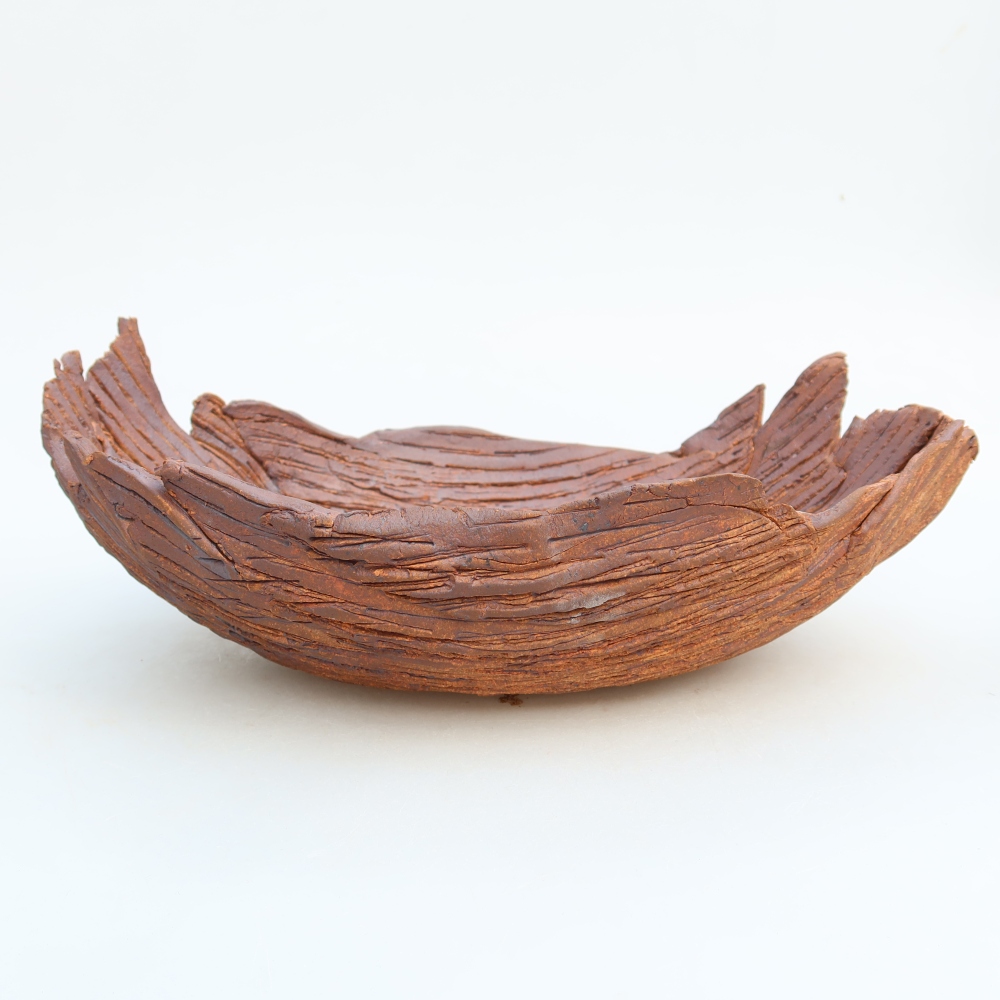 Keramikschale  27 x 18,5 x 10 cm, Farbe: braun