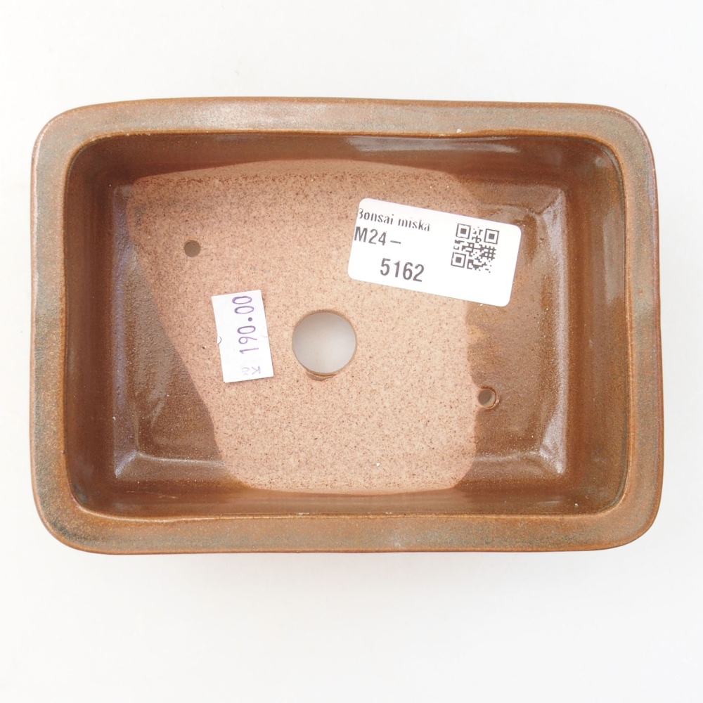 Bonsaischale aus Keramik 13,5 x 9,5 x 4,5 cm, braun