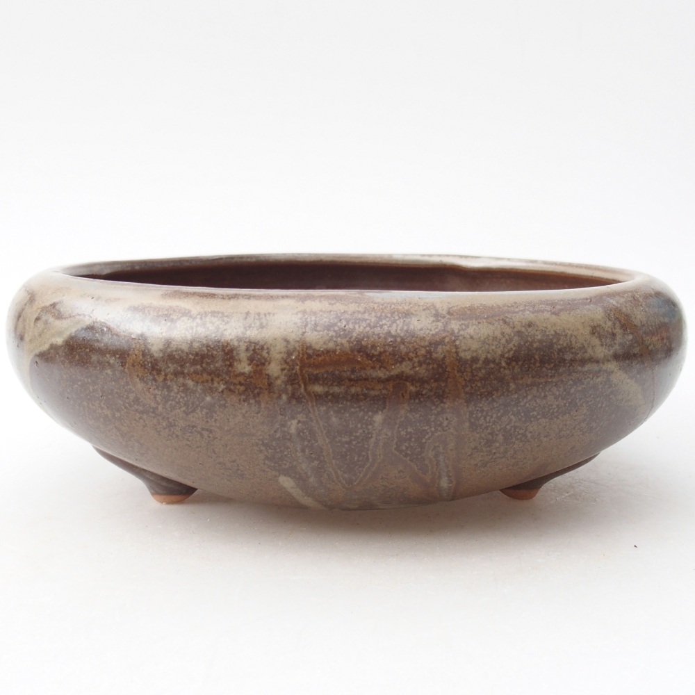 Bonsaischale aus Keramik 20 x 20 x 7 cm, braun