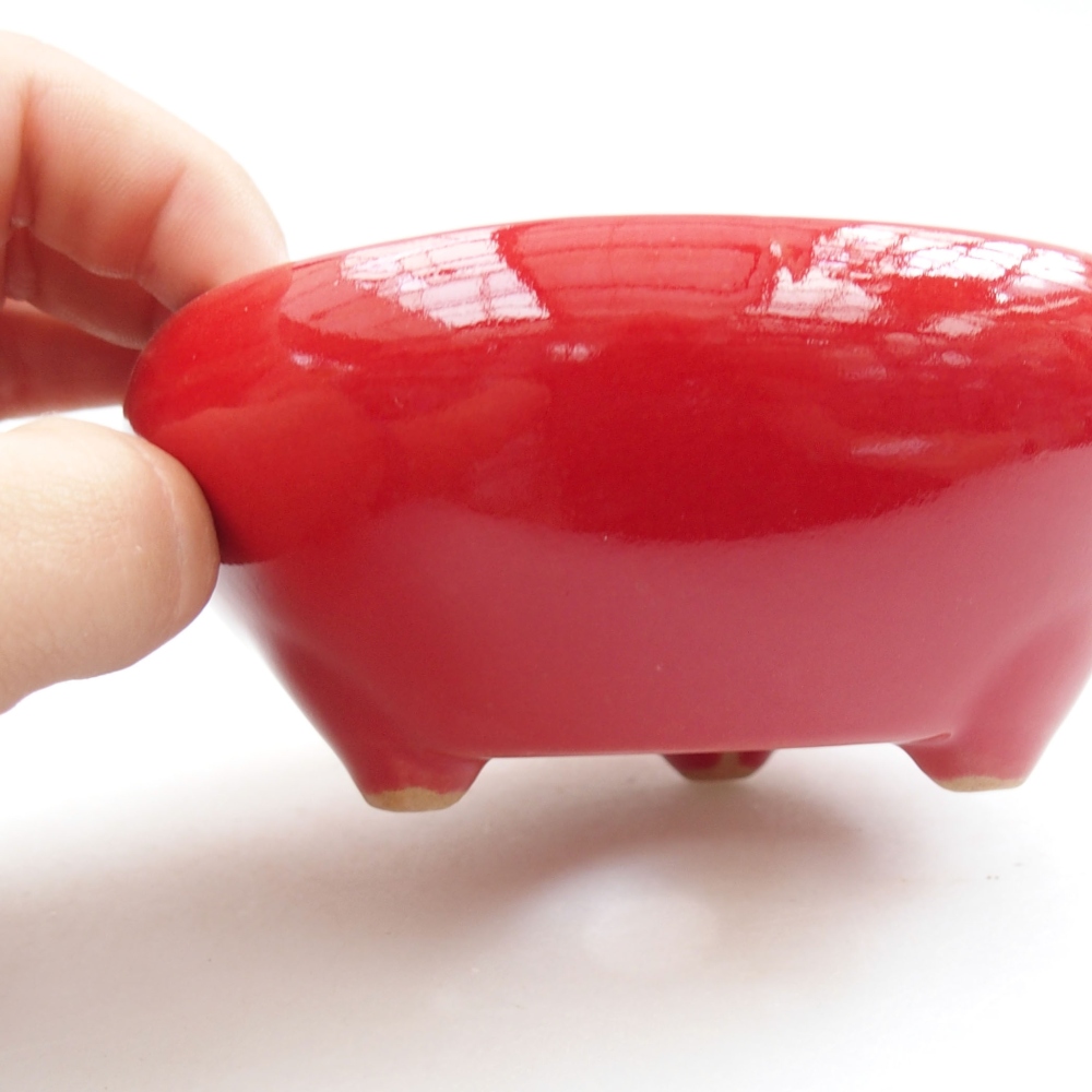 Bonsaischale aus Keramik 15,5 x 12 x 6 cm, Farbe blau