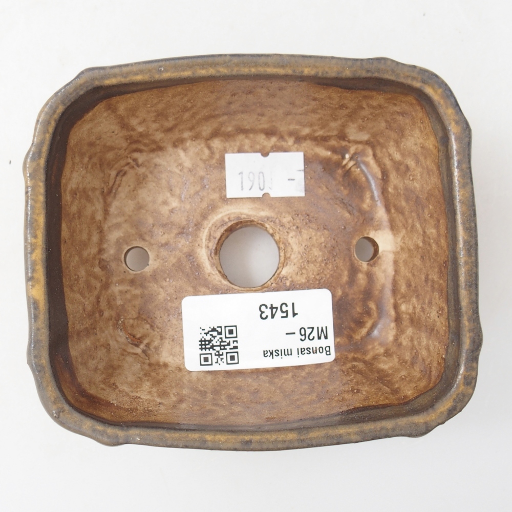 Bonsaischale aus Keramik 10 x 9 x 5 cm, braun